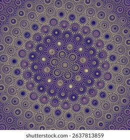 Crochet-inspired vector pattern, featuring freeform circular geometric motif. Ideal for sublimation onto textiles, scrapbooking, digital print, quilts, wallpapers, crafts, DIY designers. 