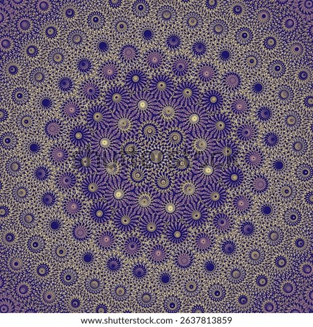 Crochet-inspired vector pattern, featuring freeform circular geometric motif. Ideal for sublimation onto textiles, scrapbooking, digital print, quilts, wallpapers, crafts, DIY designers. 