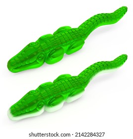 Crocodile Jelly Gummy Candy Set Isolated Stock Illustration 2142284327 ...