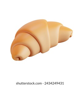 Croissant 3D Icon. Pastry, Dessert. 3D object on a white background - Powered by Shutterstock