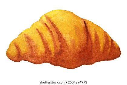 croissant fresh food bakery breakfast pastry bread bake dessert delicious meal tasty brown snack art illustration watercolor painting design white isolated background - Powered by Shutterstock