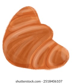 Croissant Illustration. Traditional French breakfast pastry. Hand-drawn illustration of bakery croissant. Tasty baked goods for breakfast or snack. - Powered by Shutterstock