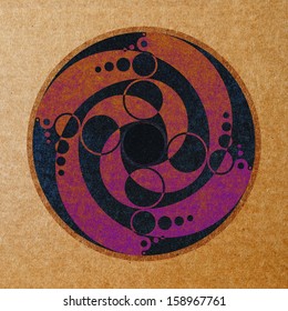 Crop Circle Abstract Design ,Isolation Paper Craft 