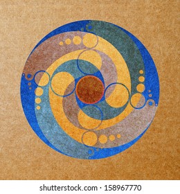 Crop Circle Abstract Design ,Isolation Paper Craft 