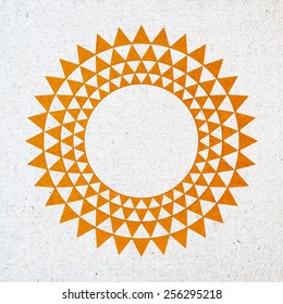 Crop Circle Abstract Design ,Isolation Paper Craft 