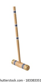 Croquet Mallet 3D Illustration On White Background