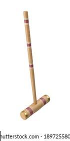 Croquet Mallet 3D Illustration On White Background