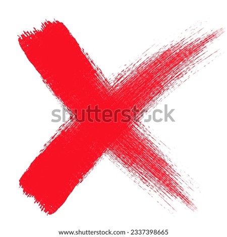 Cross brush style vector design