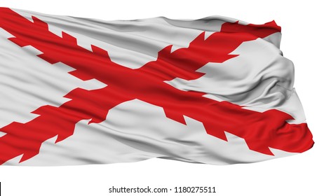 Cross Of Burgundy Flag, Isolated On White Background, 3D Rendering