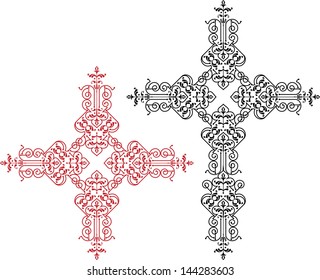 Christian Cross Design Vector Art Stock Vector (Royalty Free) 257327650