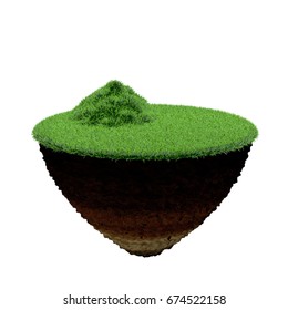 3d Illustration Round Soil Ground Cross Stock Photo 2121769916 ...