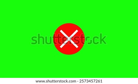 A cross symbol for False or Wrong, indicating incorrect or rejection.