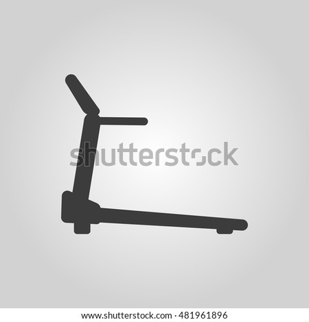 Cross trainer machine icon. Running symbol. Flat  illustration