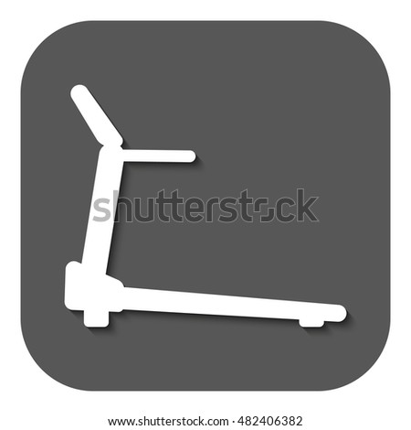 Cross trainer machine icon. Running symbol. Flat  illustration. Button