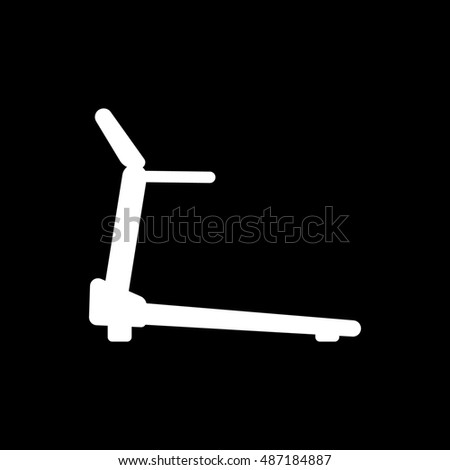 Cross trainer machine icon. Running symbol. Flat  illustration