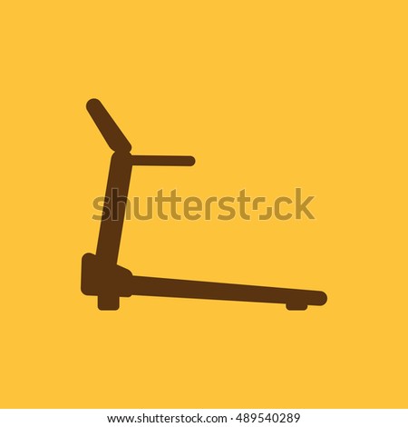 Cross trainer machine icon. Running symbol. Flat  illustration