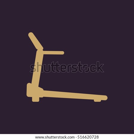 Cross trainer machine icon. Running symbol. Flat  illustration