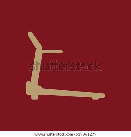 Cross trainer machine icon. Running symbol. Flat  illustration