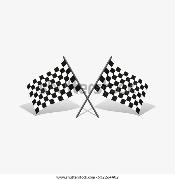 Crossed black and\
white checkered flags \
logo.