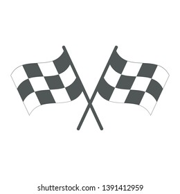 Crossed Checkered Flags Finish User Interface Stock Vector (Royalty ...