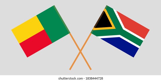 Crossed Flags Of Benin And The RSA