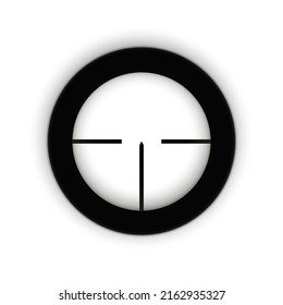 Crosshair Of Sniper Scope Viewfinder. Aiming Cross Of A Gun Optics.