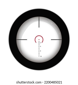 Crosshair Of Sniper Scope Viewfinder. Aiming Cross Of A Gun Optics.