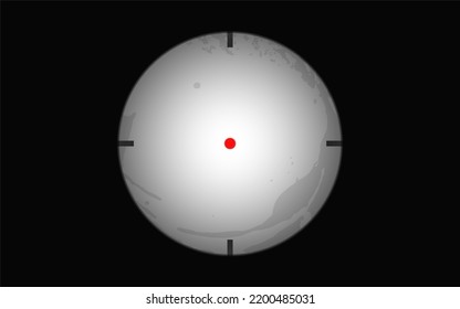 Crosshair Of Sniper Scope Viewfinder. Aiming Cross Of A Gun Optics. Sharpshooter Overlay Frame