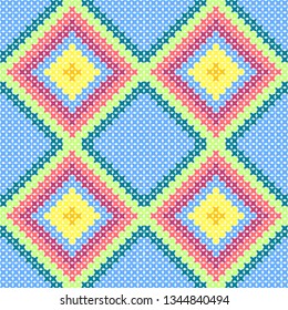 Crossstitch Pattern Color Diamond