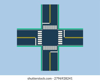 Crossway icon. Traffic icon. Flat vector icon concept.