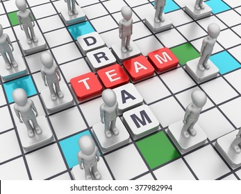 Crossword Series - Dream Team - High Quality 3D Render
