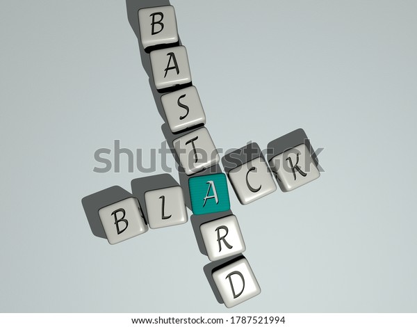 Crosswords Black Bastard Arranged By Cubic Stock Illustration