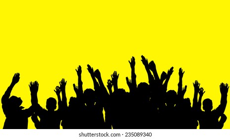 Crowd hands up  - Powered by Shutterstock