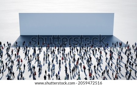 Similar – Aerial View From Flying Drone Of People Crowd Relaxing On Algarve Beach In Portugal