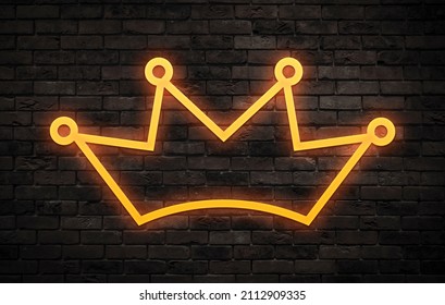 Crown Icon Neon Yellow Color Stock Illustration 2112909335 | Shutterstock