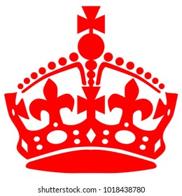 Crown As Used In Stay Calm Material Over A White Background