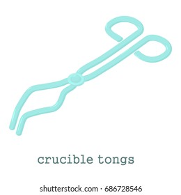 Crucible tongicon. Cartoon illustration of crucible tong  icon for web isolated on white background