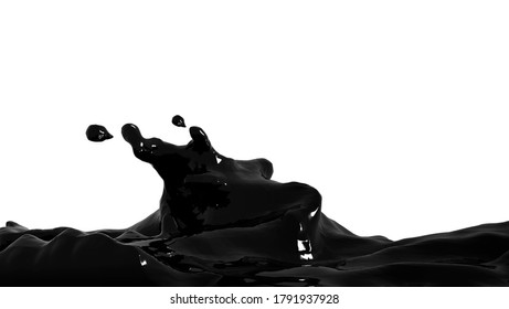 Crude Oil Isolated On White Background 3d Render