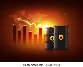 Crude Oil Price Hike Concept Illustration