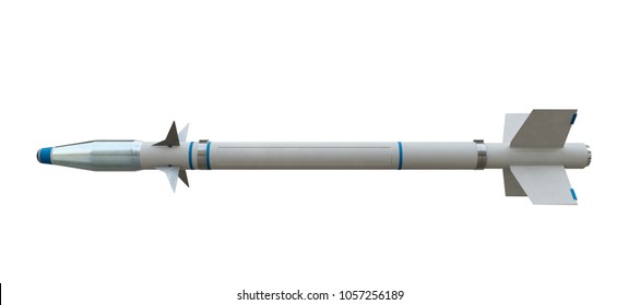 Cruise missile isolated on white background. 3d illustration