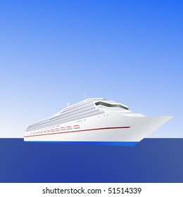 Cruise Ship On See Stock Illustration 51514339 | Shutterstock