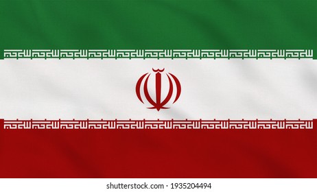 Crumpled Fabric Flag of Iran Intro. Iran Flag. Arabic Flags. Asia Flags. Celebration. Flag Day. Patriots. Realistic Animation 4K. Surface Texture. Background Fabric.