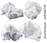 Crumpled paper. Four lump. The design elements