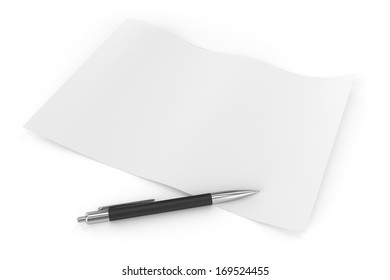 Crumpled Sheet Pen Stock Illustration 169524455 | Shutterstock