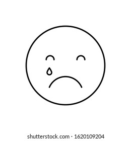 Crying Emotions Icon Simple Line Outline Stock Illustration 1620109204