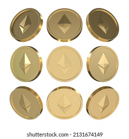 Crypto Coin Ethereum 3d Model