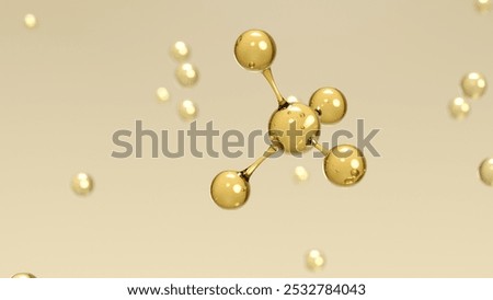 Crystal Clear 3D Molecular Structure Scientific Visualization Futuristic Chemistry Design 3D render
