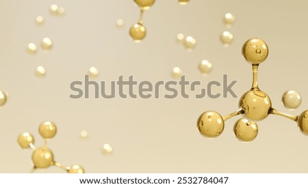 Crystal Clear 3D Molecular Structure Scientific Visualization Futuristic Chemistry Design 3D render