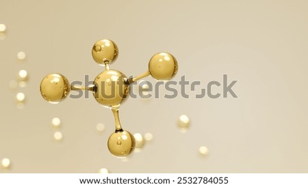 Crystal Clear 3D Molecular Structure Scientific Visualization Futuristic Chemistry Design 3D render