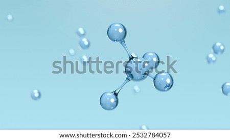 Crystal Clear 3D Molecular Structure Scientific Visualization Futuristic Chemistry Design 3D render